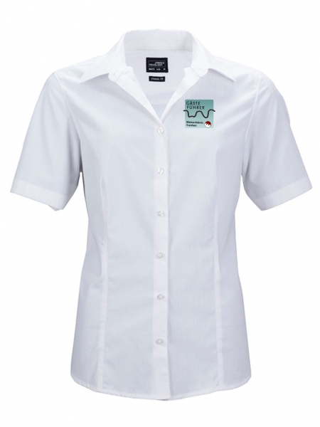 Damen Bluse Kurzarm, inkl. Druck